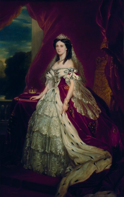 Porträt von Augusta von Sachsen-Weimar-Eisenach von Franz Xaver Winterhalter